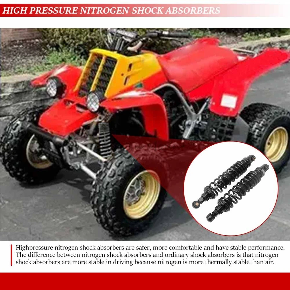 Adjustable 375mm 14.75" Front Air Shock Absorbers For Yamaha Banshee 350 YFZ350 - Image 3 of 4