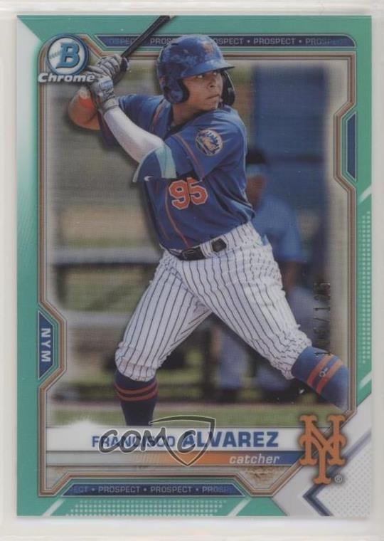 2021 Bowman Chrome Prospects Aqua Refractor /125 Francisco Alvarez #BCP-209 b2t