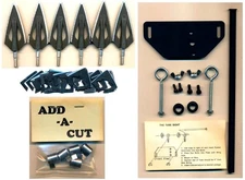BEAR ARCHERY RAZORHEADS & BLEEDERS + ADD-A-CUTS & TUBE SIGHT - ALL 1980-1982