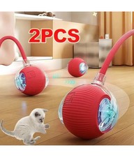 2Pcs Automatic Rolling Ball Smart Cat Dog Toy Electric Self-moving Kitten Game