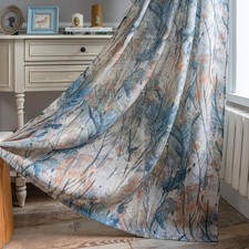 Living Room Curtains 95 Inch Length Semi Sheer Curtains Linen Natural Modern Tre
