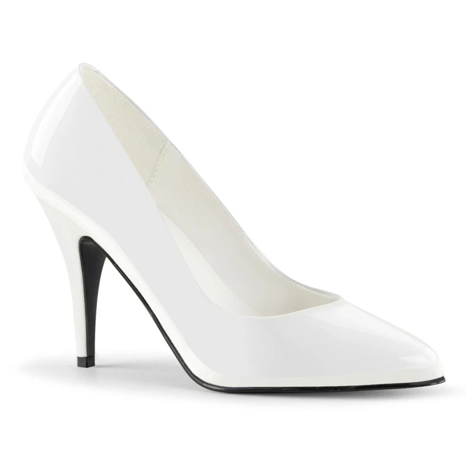 Sale VANITY-420 chice Pleaser Damen High-Heels Stilettoabsatz Pumps weiß Lack 36 - Bild 1 von 1