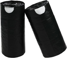 Drawstring Bin Bags, 40 L Black Bin Liners, 110 Bags