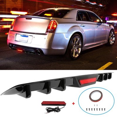 For Chrysler 300C SRT8 Rear Bumper Diffuser Lip Glossy Black Spoiler Splitter
