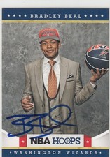 Bradley Beal 2012 Hoops Washington Wizards Rookie RC IP Signed Autograph Card. rookie card picture