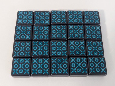 Azul Game Replacement Pieces Parts - Black & Blue Tile Set of 20 - Plan B Games