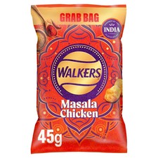 Walkers Masala Chicken Flavour Potato Crisps  Case 32x45g BestBefore 2025/10/24