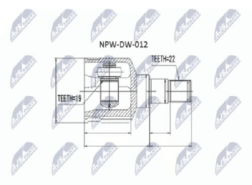 Original NTY Joint Set Drive Shaft NPW-DW-012 For Chevrolet Daewoo