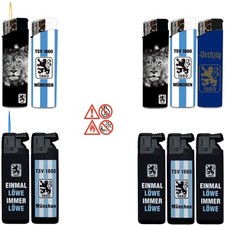 1860 München Feuerzeug 2er oder 3er Set Electronic Lighter Löwe Sechzig TSV 60er