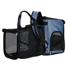Pet Carrier Backpack, Expandable Cat Dog Carrier With Back Extension, Breathable