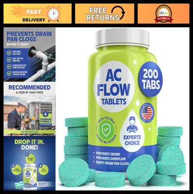 HVAC Drain Line Cleaner Tablets - Prevent Odors, Clean Drain Pan, 4-Week Formula