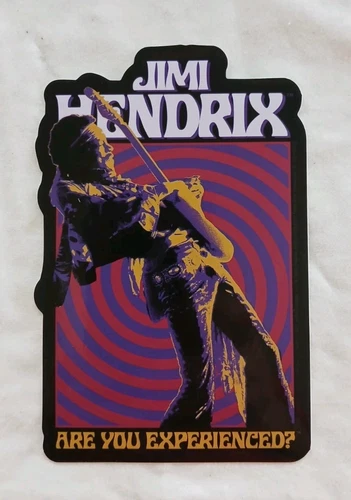 Jimi Hendrix Decal/ sticker Licensed Are You Experienced 3.1/2"  x 5.1/2" New