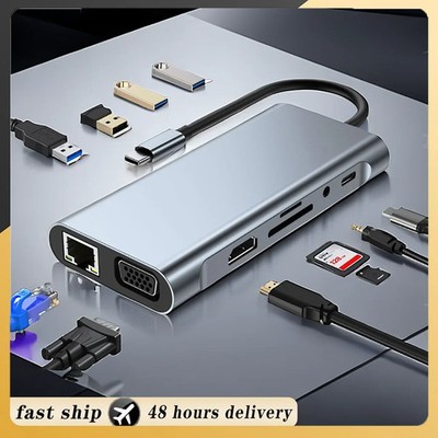 USB C HUB For Macbook Air M1 iPad Pro Type C Splitter To HDMI 4K thunderbolt 3 D