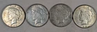 LOT OF 4 1923 S PEACE SILVER DOLLARS #69