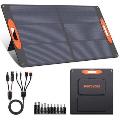 SOKIOVOLA N-Type 16BB 100W Portable Solar Panel 18V Mono ETFE Foldable Solar