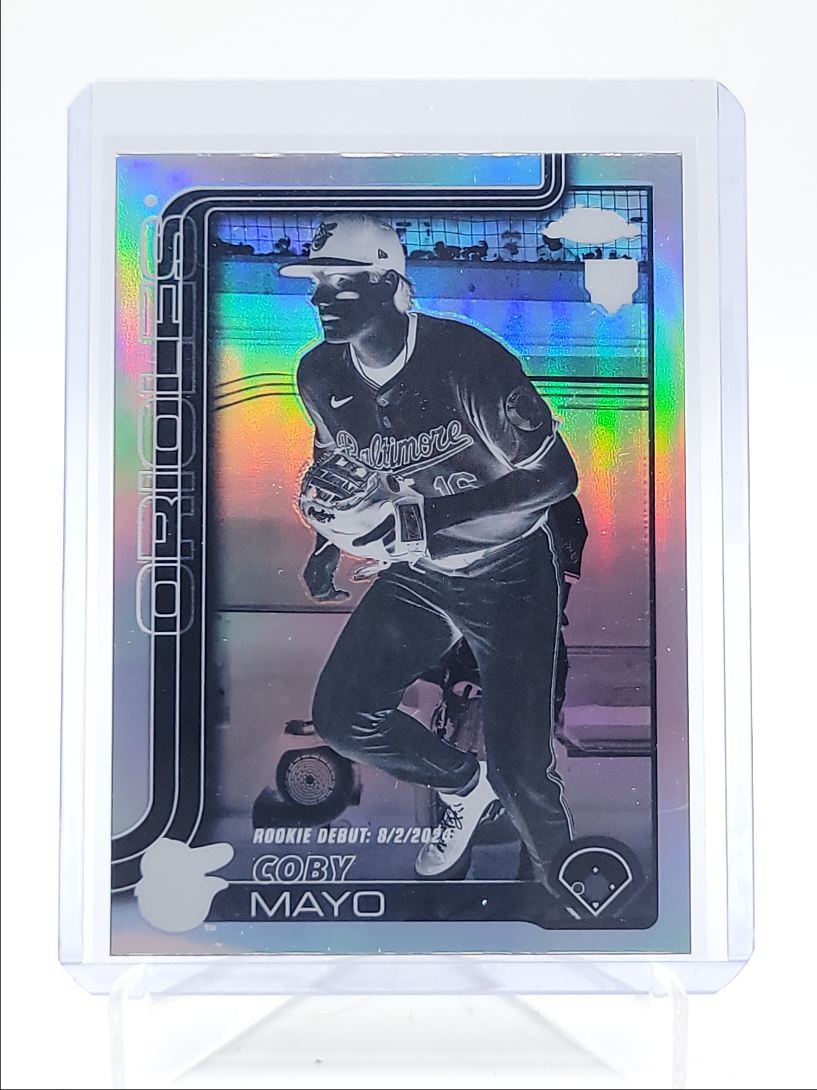 COBY MAYO 2025 TOPPS CHROME UPDATE SERIES ROOKIE DEBUT NEGATIVE RC Q3967