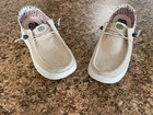 HEY DUDE WOMEN'S WENDY PEAK CHAMBRAY WOVEN TAN SHOES, SZ W5, BARELY WORN, NICE — photo 10