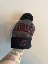 Cleveland Cavaliers NBA Cuffed Knit Beanie Hat With Pom By Mitchell and Ness