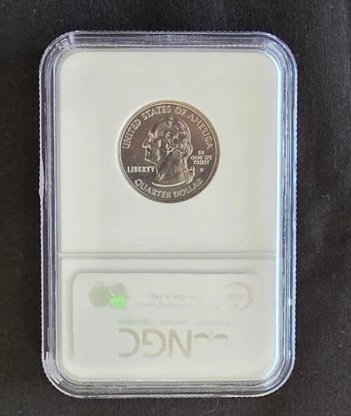 2004 D Extra Leaf Low Wisconsin George Washington State Quarter 25C NGC MS 65 - Image 2 of 2