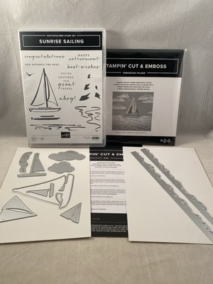 SUNRISE SAILING Stamp Set & Hybrid Embossing Folder & Dies Stampin Up 2605