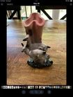 Hull Pottery Vase Two Deer Mid Century Modern MCM 11 Inch 1950s No 62 Planter