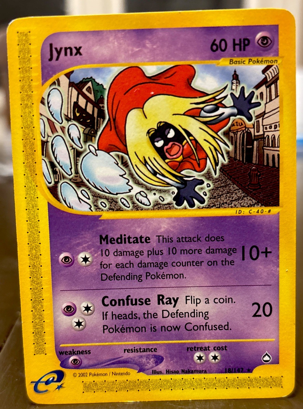 Pokemon Jynx Non-Holo 18/147 Aquapolis Rare E-Reader Card