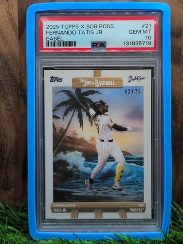2025 Topps Bob Ross Fernando Tatis Jr. Easel #/75 Padres PSA 10