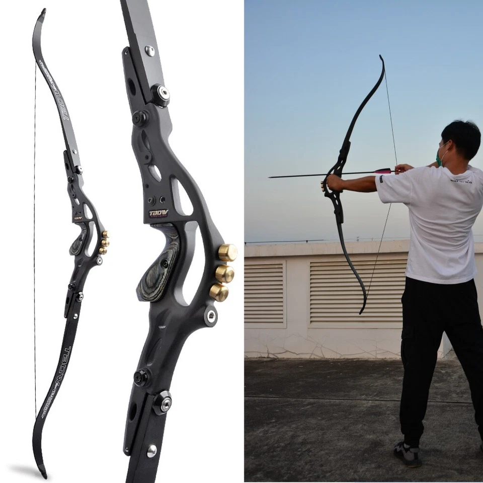 62" ILF Archery Recurve Bow 19" Riser 30-60lbs Limbs Takedown Hunting Shooting - Image 2 of 4