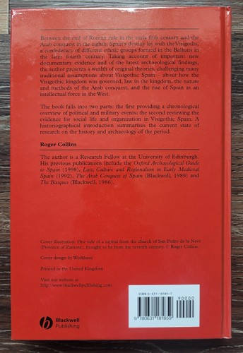 Visigothic Spain : 409-711, by Roger Collins, 2004 hardcover NEW - Imagen 2 de 5