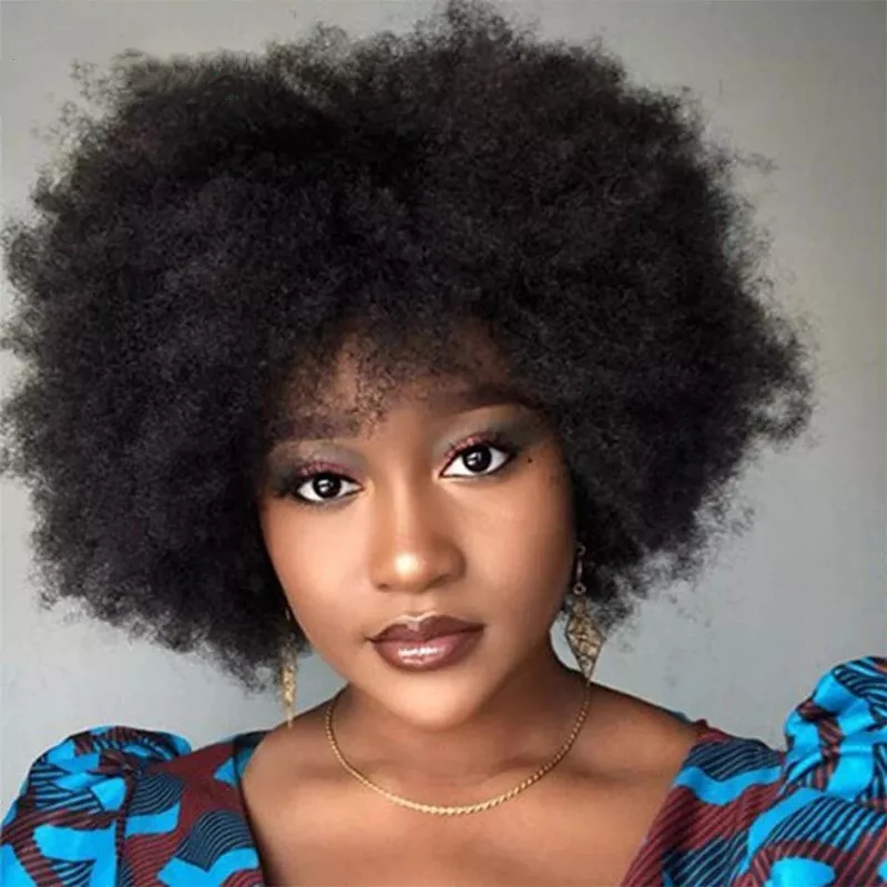 African american human 2024 hair wigs natural