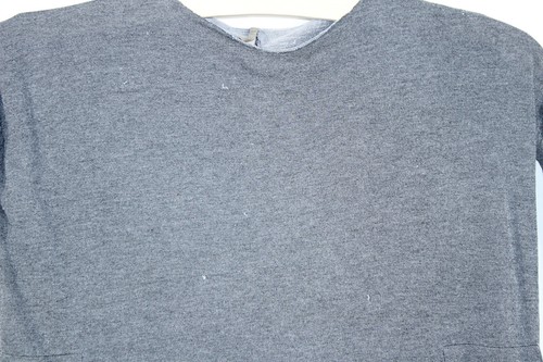 Mono B Gray Faded Paint Long Sleeve Sweater Shirt Pockets Poly Rayon Mix Size S - Picture 2 of 10