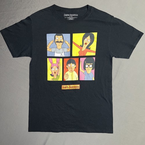 Bobs Burgers Family Short Sleeve T-shirt Mens S Black Graphic Print -24