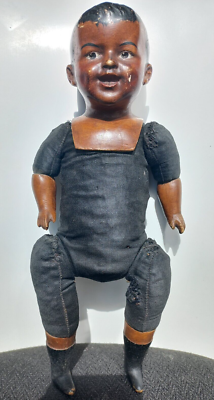 Poupée Poupon Métisse Bébé Noir Vintage 1930 - 31 Cm, Céramique, France
