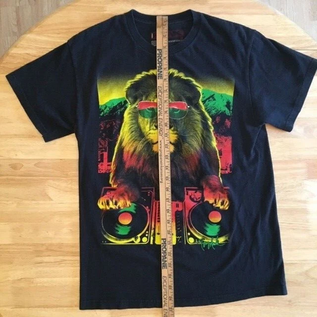 Camiseta Rara De Colección Tony Hawk Skate Lion DJ Pimpin Sunset Fade Big Cat Leo Med Foto 4 de 4