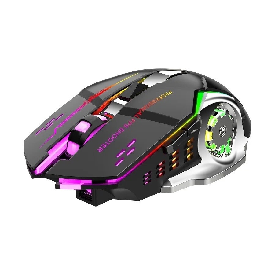 BAJEAL M500 Gaming Mouse with LED Backlight USB Optical Ergonomic Design 2.4G Bluetooth-image
