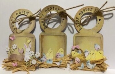 Vintage Happy Easter Party Bottle Tags - Single/Set of 3/Set of 6