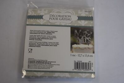 Amscan Mr. & Mrs. Wedding Cake Topper - Silver Script Decor For Anniversary Or Engagement - View #7
