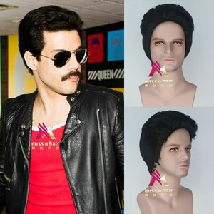 Bohemian Rhapsody Freddie Mercury Short Black Straight Cosplay