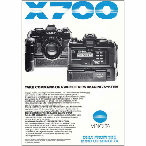 1982 Minolta X700: Take Command Of a Whole New Imaging Vintage Print Ad - Afbeelding 1 van 1
