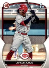 2023 Bowman Carlos Jorge #BP-120 Cincinnati Reds