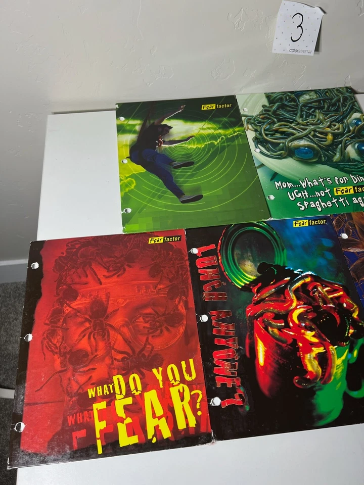 Mead Portfolio Folders Fear Factor TV Show Y2K Folders What Do You Fear Lot of 5 - Image 2 of 4