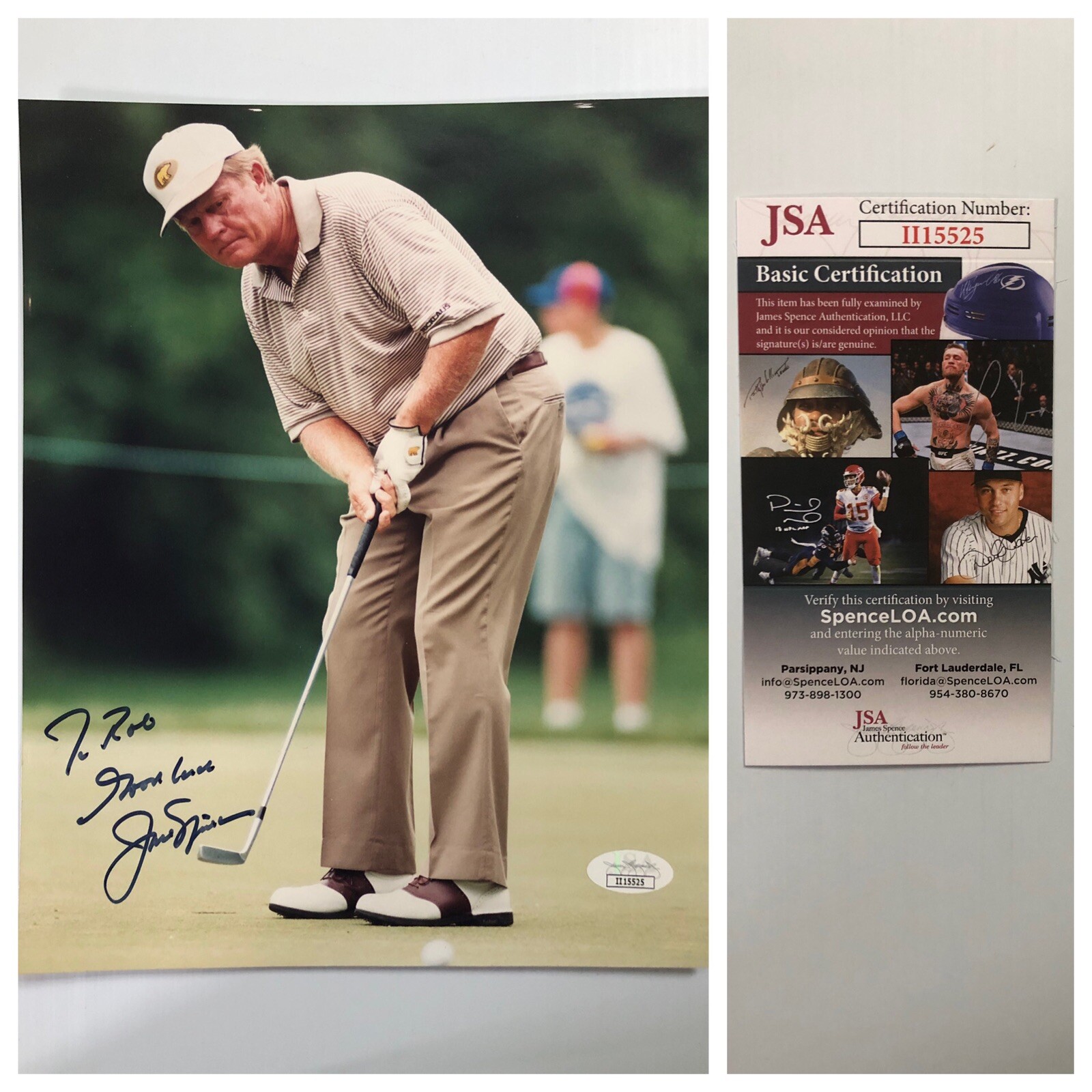 Jack Nicklaus Autographed Signed The Golden Bear 8x10 Photo - JSA - FREE SHIPPING! 