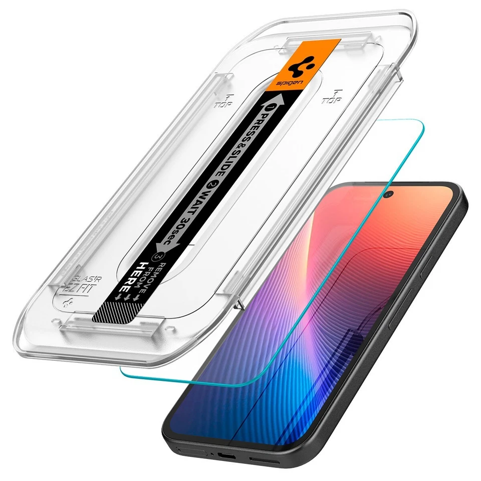 For Google Pixel 9a | Spigen Glas.tR EZ Fit Tempered Glass Screen Protector 2 PK - Image 2 of 4