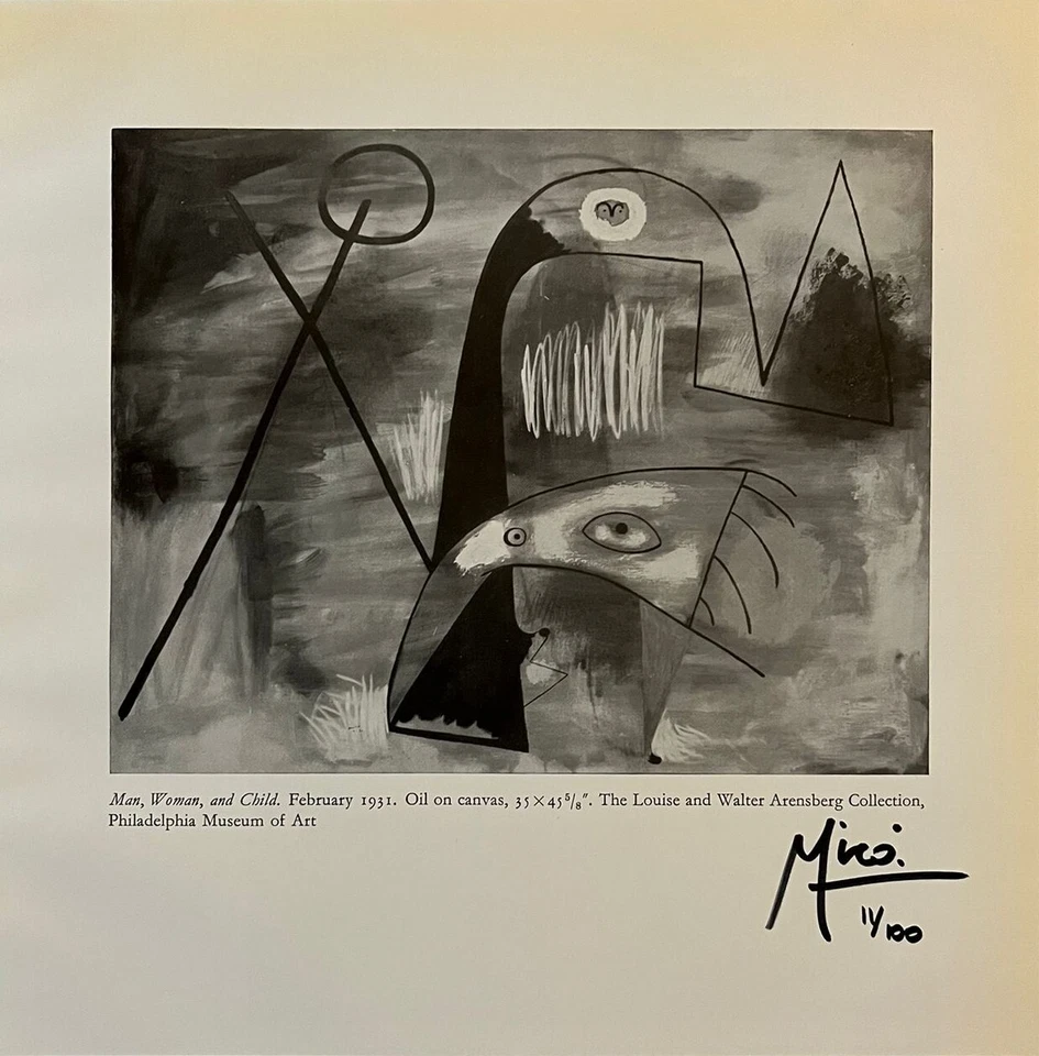 Litografía original firmada a mano Joan Miró con certificado de autenticidad y valoración de $3,500 Foto 2 de 4