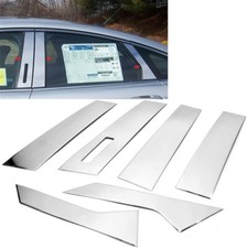 6x Stainless Steel Chrome Window Pillar Panel Trim with Cutout Fits 13-18 Fusion