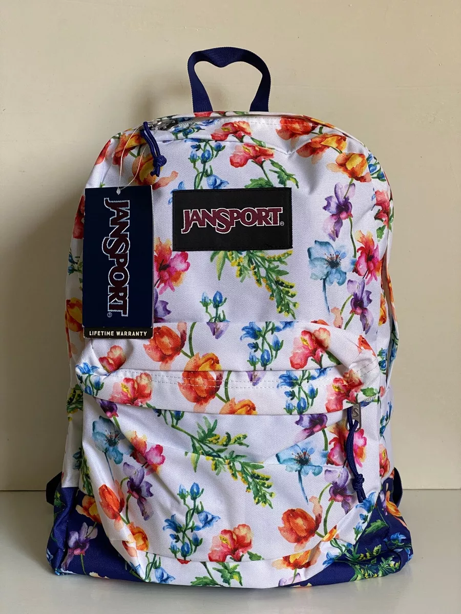 Jansport white sales floral backpack