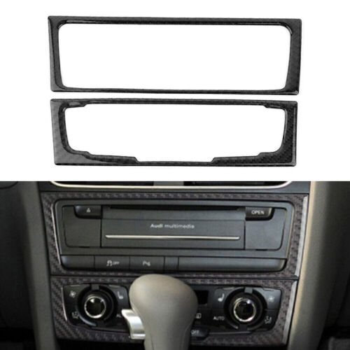 Konsolen-CD-Verkleidungsabdeckung für Audi A4 B8 A5 Q5 B7 2009-16 Kohlefaser - Bild 1 von 6