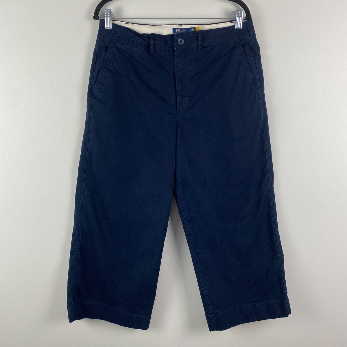 パンツ POLO RALPH LAUREN Cropped pants POLO RALPH LAUREN Cropped cotton-blend twill wide-leg pants