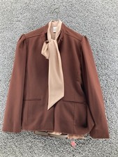 Jantzen 3 Piece Outfit Ladies Size 10 Pants , Blouse , Blazer Belt Browns