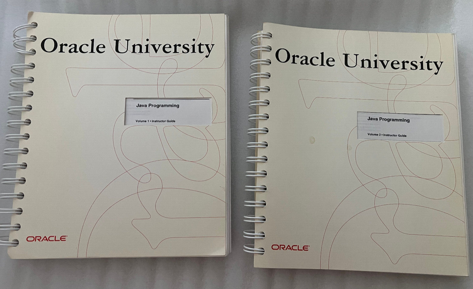 Oracle University Instructor Guides Java Programming Volume 1 & 2 | eBay